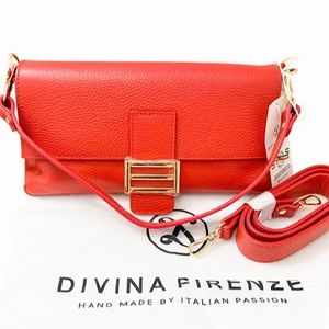 Davina Firenze Leather Crossbody/Shoulder/Clutch